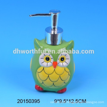 Cute owl design ceramic hand soap and lotion bottle